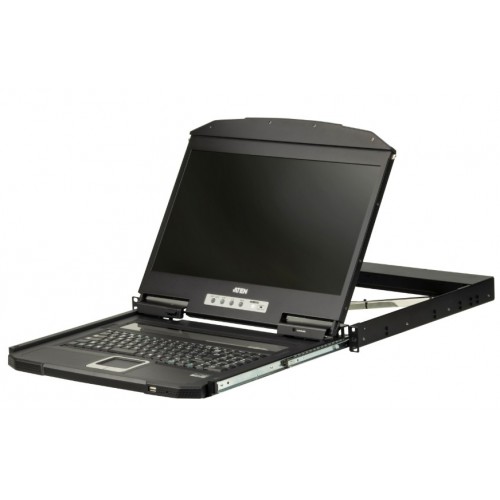 ATEN Ultra Short Depth Single Rail WideScreen LCD Console [CL3100NX]