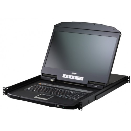 ATEN 1-Local/Remote Shared Access 8-Port USB HDMI Single Rail WideScreen FHD LCD KVM over IP Switch [CL3708iNW/CL3716iNW]