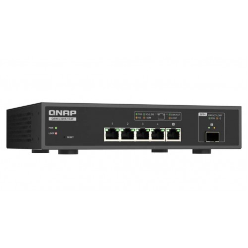 QNAP 5 Ports 10GbE Lite Managed Switch [QSW-L3205-1C4T]