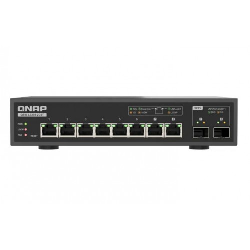 QNAP 8 Ports 10GbE Lite Managed Switch [QSW-L3208-2C6T]