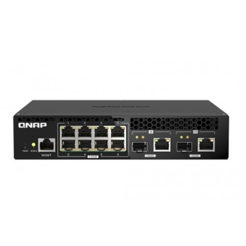 QNAP 4 Ports 10GbE + 6 Ports 2.5GbE Layer 2 Managed Switch [QSW-M2106R-2S2T]