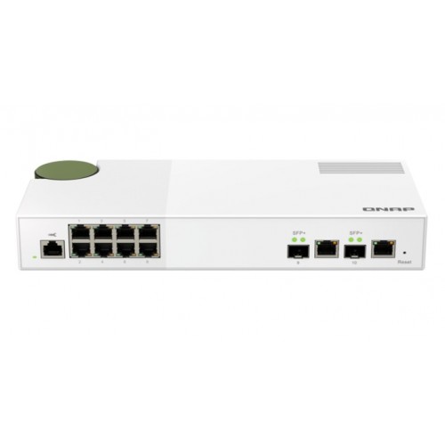 QNAP 2 Ports 10GbE + 8 Ports 2.5GbE Layer 2 Managed Switch [QSW-M2108-2C]