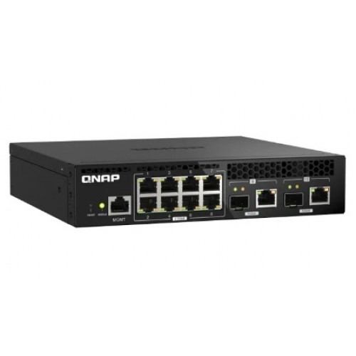 QNAP 2 Ports 10GbE + 8 Ports 2.5GbE Layer 2 Managed Switch [QSW-M2108R-2C]