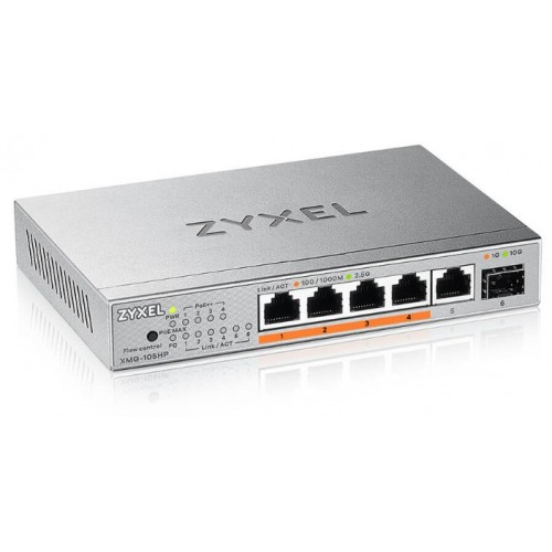 Zyxel 5-Port Unmanaged 2.5GbE PoE++ Access Switch [XMG-105HP]